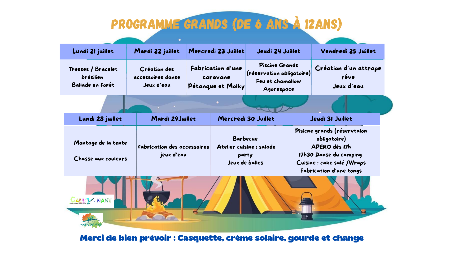 Semaine 3 et 4 grands