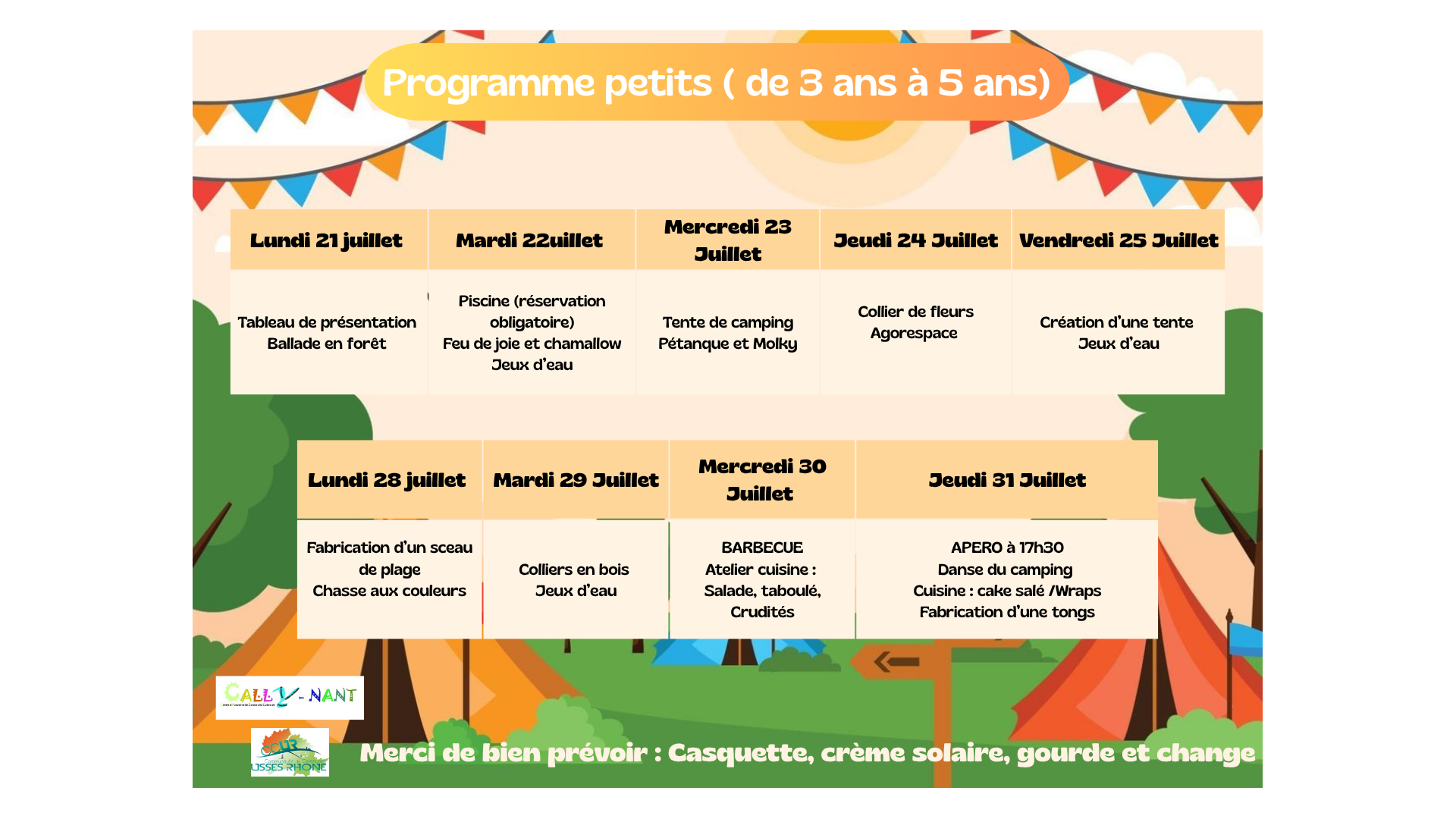 Semaine 3 et 4 petits